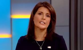 Ambassador Haley Protests Venezuela Outside UN
